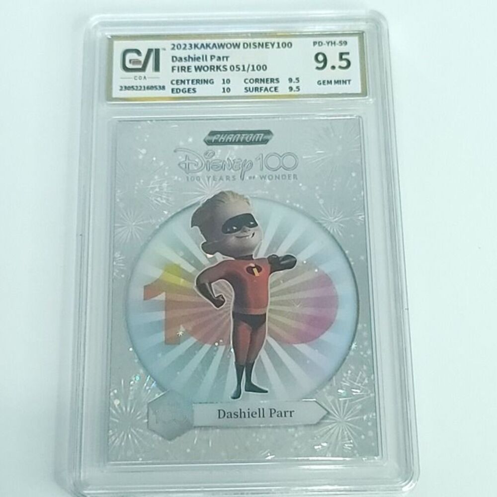 Dash Parr 2023 Kakawow Phantom Disney 100 Year Fireworks 51/100 CGA 9.5 Gem Mint